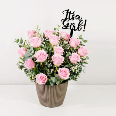 Baby girl pink pot