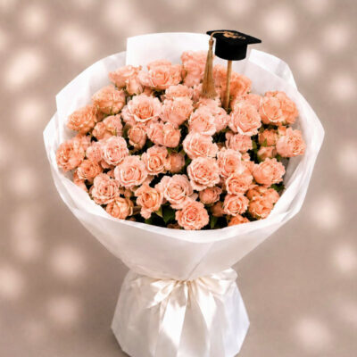 Graduation Bouquet peach