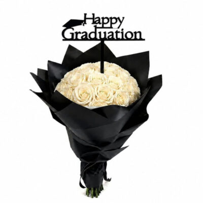 Graduation bouquet white