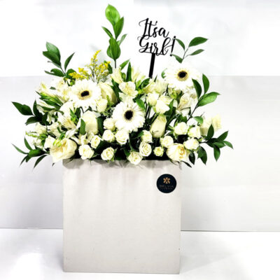 Grand baby girl white box