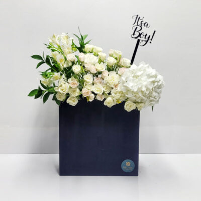 Its a boy  Fresh flowers black box
