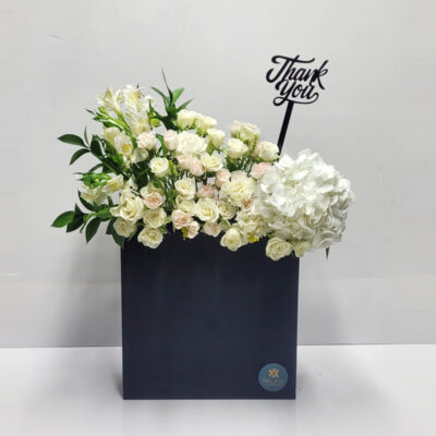 Thank you  Fresh flowers black box