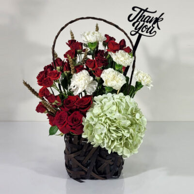 Thank you flowers basket 1