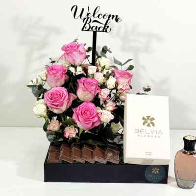 Welcome back flowers tray 13