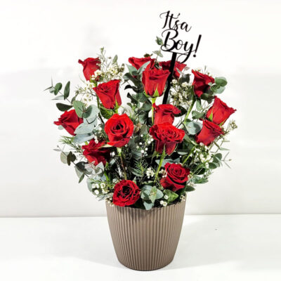 baby boy flower pot