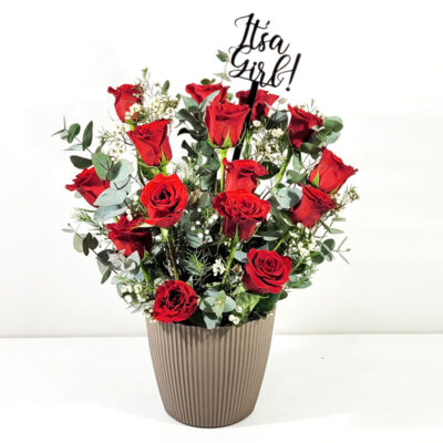 baby girl flower pot