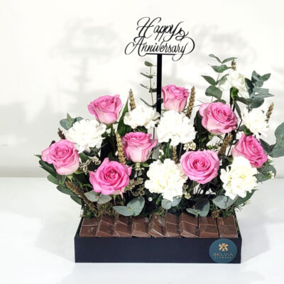 Happy anniversary pink garden