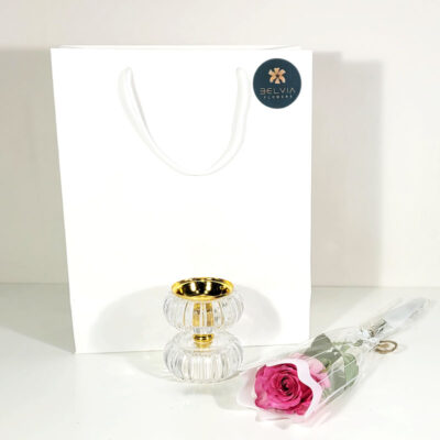 pink single rose with Mubkhar