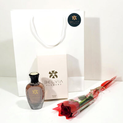 red single rose with perfume