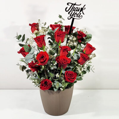 thank you flower pot