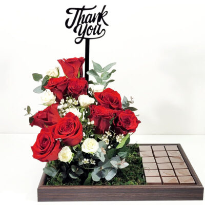 thank you flowers tray 11