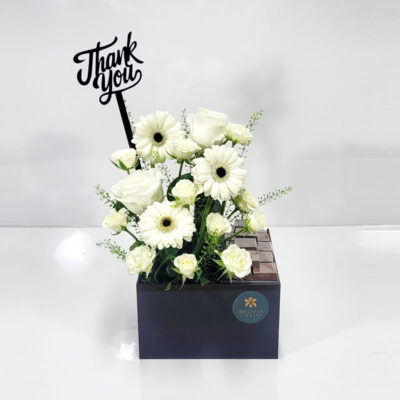 Thank you white box Flowers