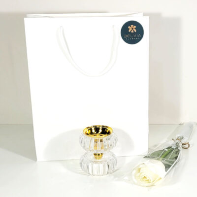 white single rose with mubkhar